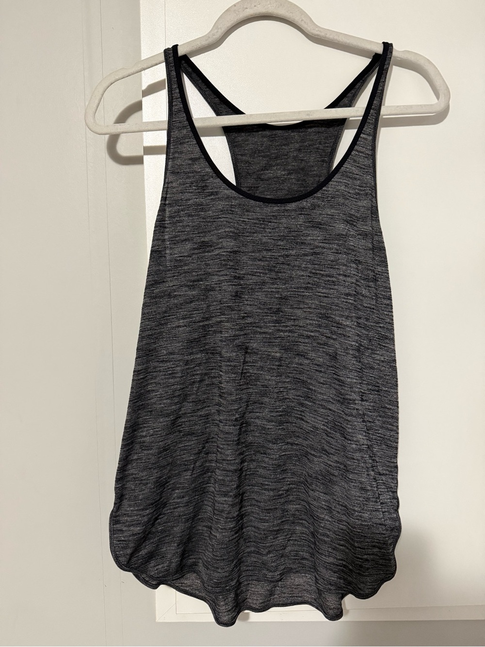 193. Lululemon  Essential Tank Women's Racerback Heathered Gray Activewear